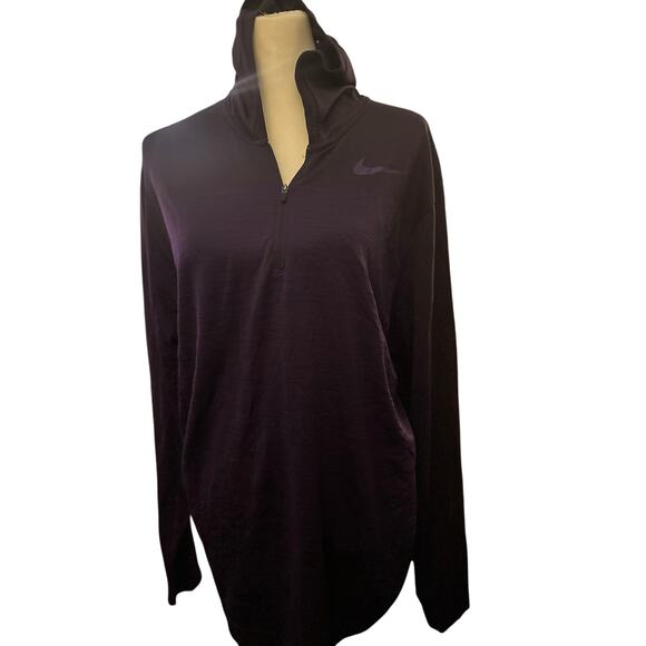 Nike Women's Dark Purple Hoodie Sweatshirt - Picture 1 of 5